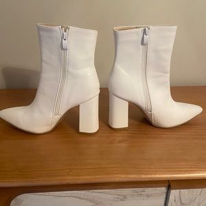 Shein White Leather Boots